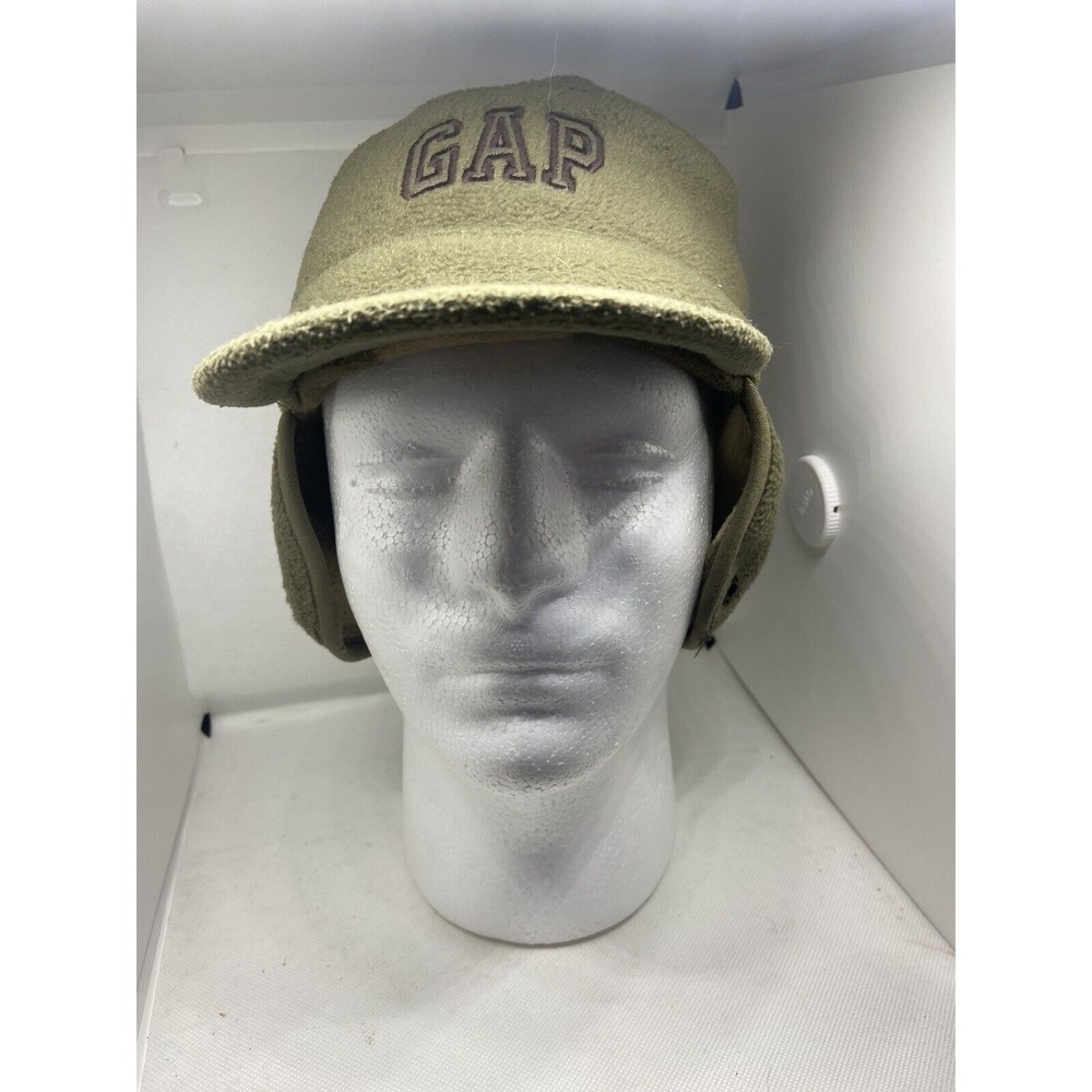 Gap Kids Fleece Hat With Bill And Ear Flaps Olive Green/Camo S/M